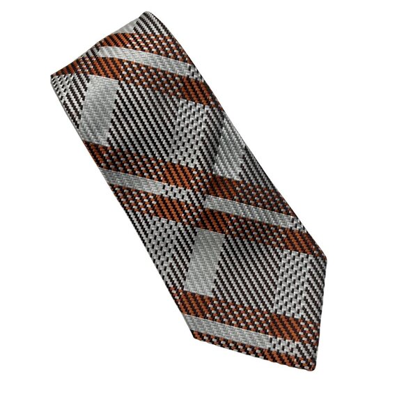 Vintage Britannia Tie 53" 100% Polyester Geometric Pattern Made In Great Britain - Picture 6 of 6